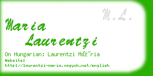 maria laurentzi business card